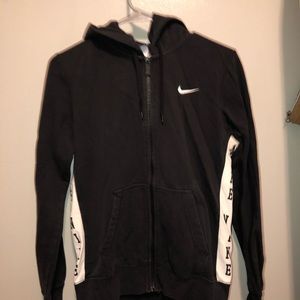 black nike zip up